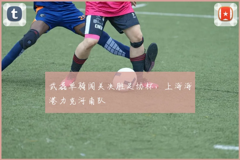 武磊单骑闯关决胜足协杯，上海海港力克河南队